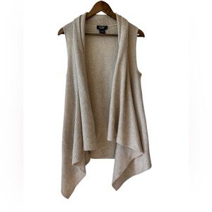 Lord + Taylor Cashmere Sleeveless Open-Front Cardigan Size Small